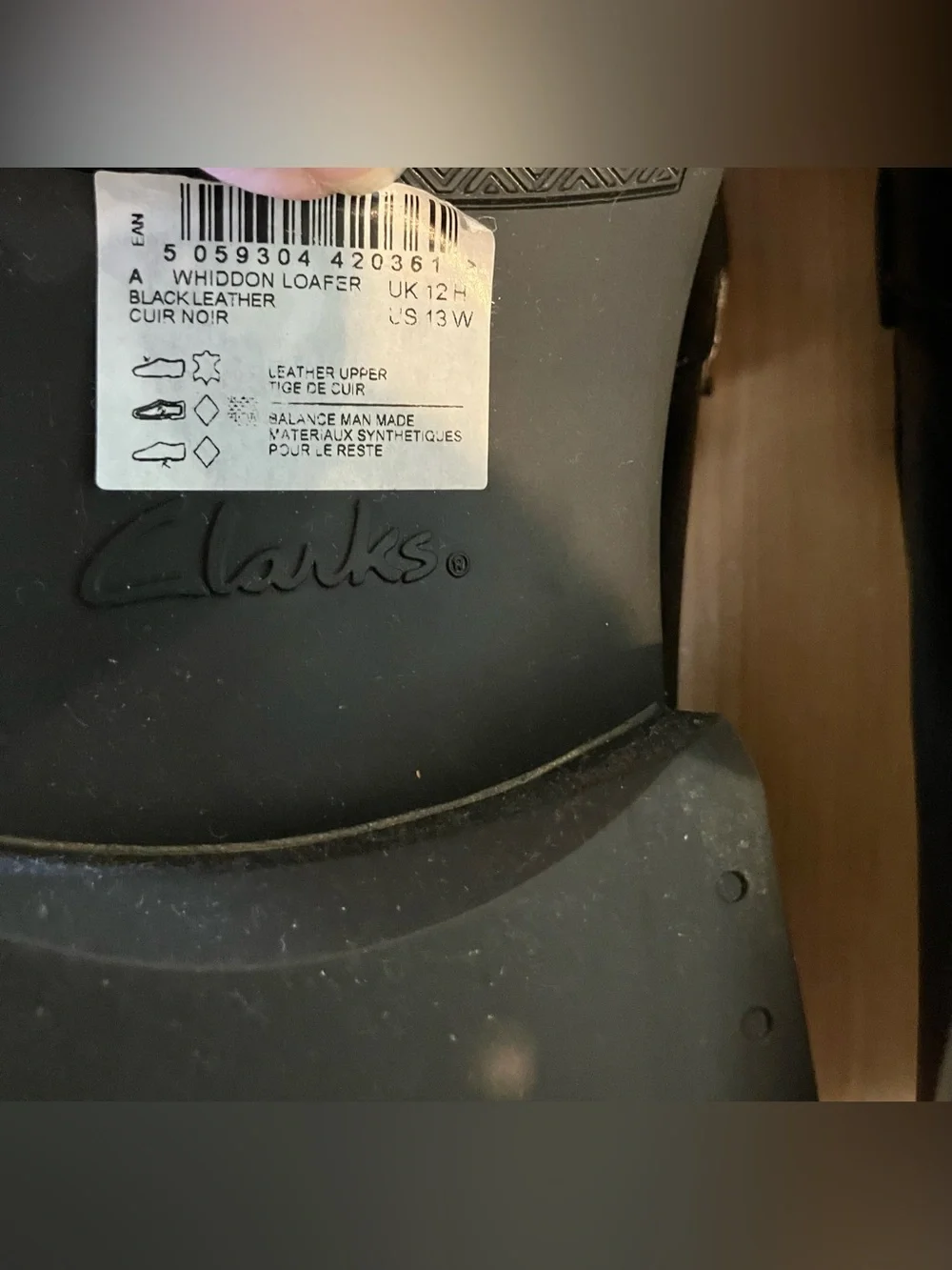 NEW Clarks Whiddon Step Black Leather Penny Loafers Extreme Comfort Size 13W